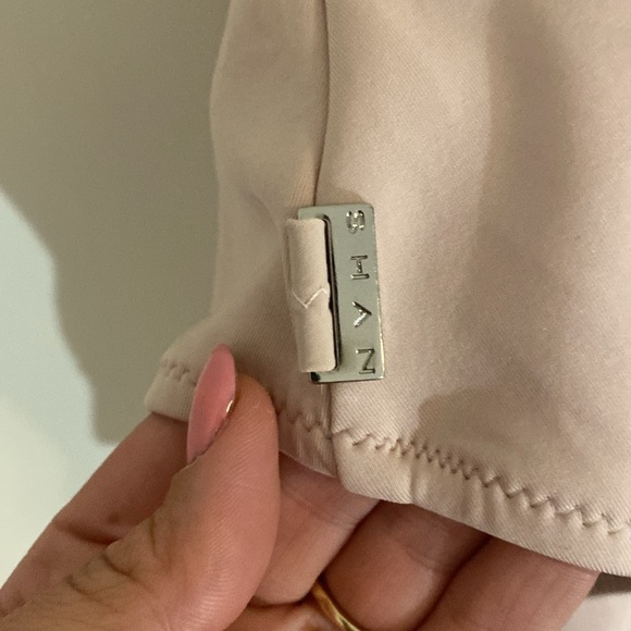 SHAN Eva Plunging Metallic One-Piece Swimsuit Rose Gold Sz 10 - Picture 6 of 8